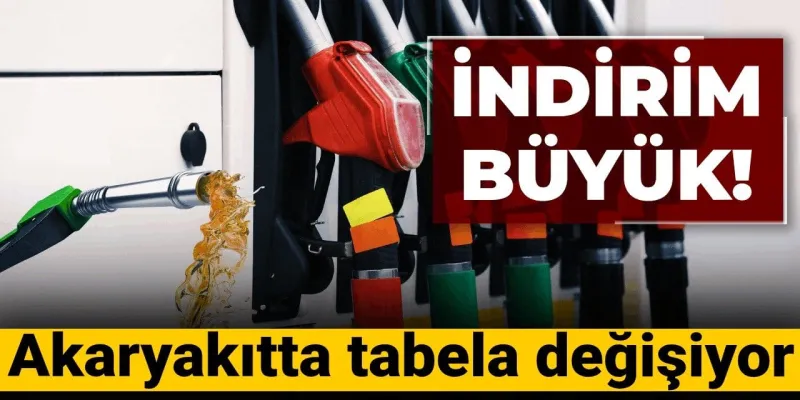 Akaryakıtta tabela değişiyor: İndirim büyük!