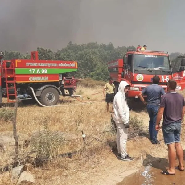 Çanakkale ve Aydın Yanıyor! Yangına Müdahale Başladı