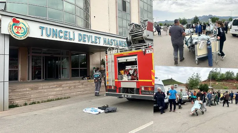 Tunceli Devlet Hastanesinde Korkunç Yangın! Hastalar Tahliye Edildi
