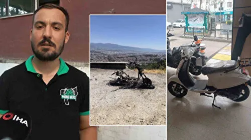 Sıfır aldığı motorunu yanmış halde bulundu
