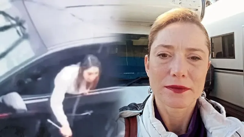 Şişli'de olaylı gece! Oyuncu Ceren Bıyıklı 5 araca zarar verdi